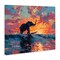 Stupell Industries Sunset Surf Elephant Canvas, design by Ziwei Li